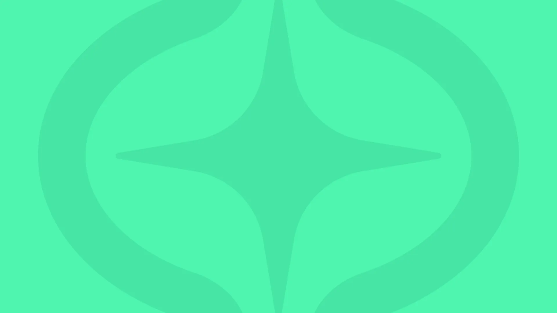 Apsia symbol, a four-pointed star inside an orbit, in tone-on-tone mint